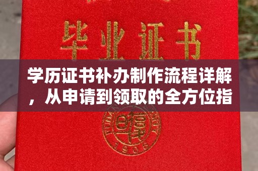 仁武学历证书补办制作流程详解，从申请到领取的全方位指南