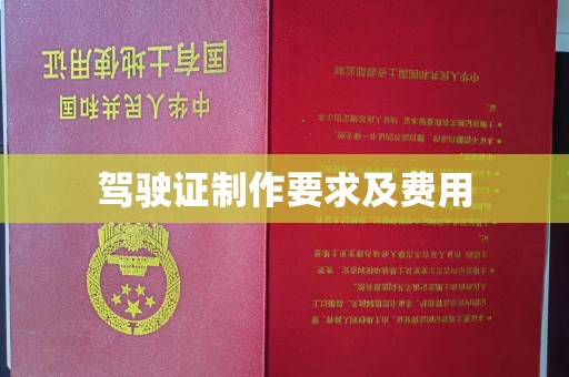 仁武驾驶证制作要求及费用