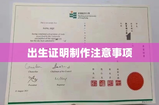 仁武出生证明制作注意事项