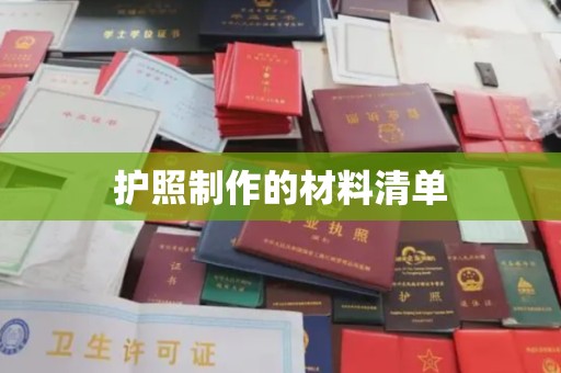 仁武护照制作的材料清单