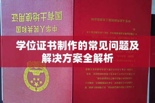仁武学位证书制作的常见问题及解决方案全解析