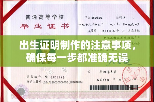 仁武出生证明制作的注意事项，确保每一步都准确无误