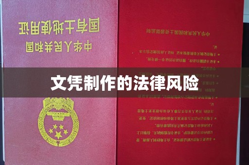 仁武文凭制作的法律风险
